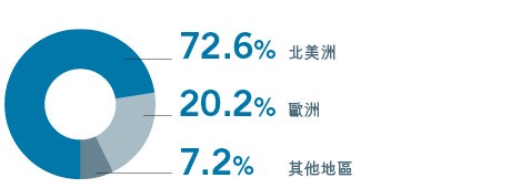 營業額以市場地區劃分