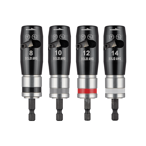 4 Pc Solid Wire Stripper Set