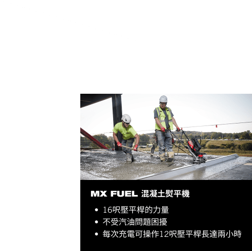 MX Fuel vibratory screed