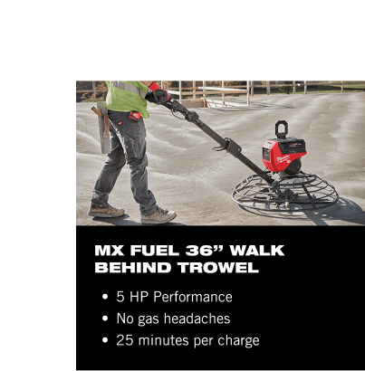 MX Fuel vibratory screed