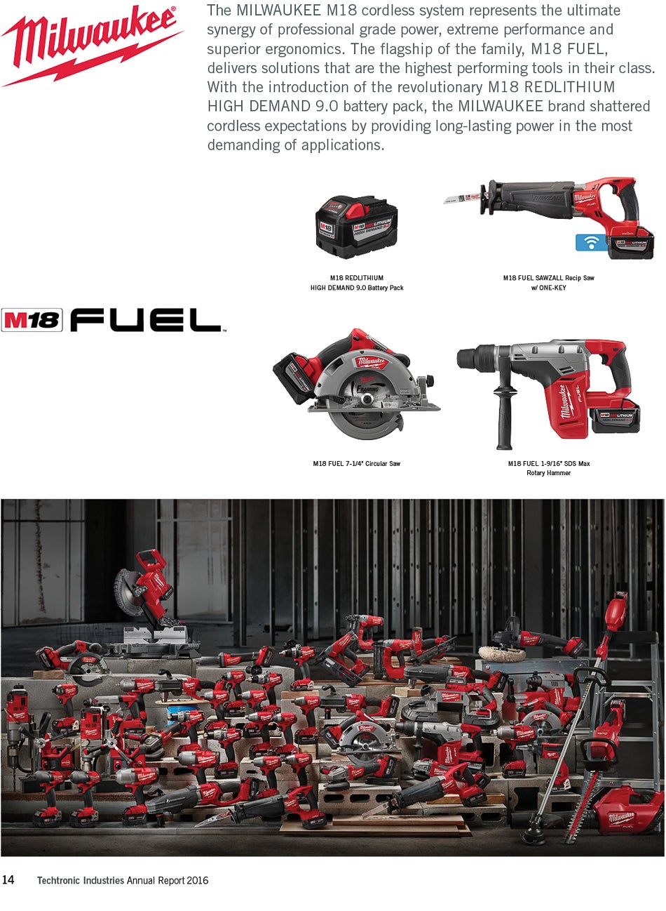Industrial Power Tools TTI Annual Report 2016