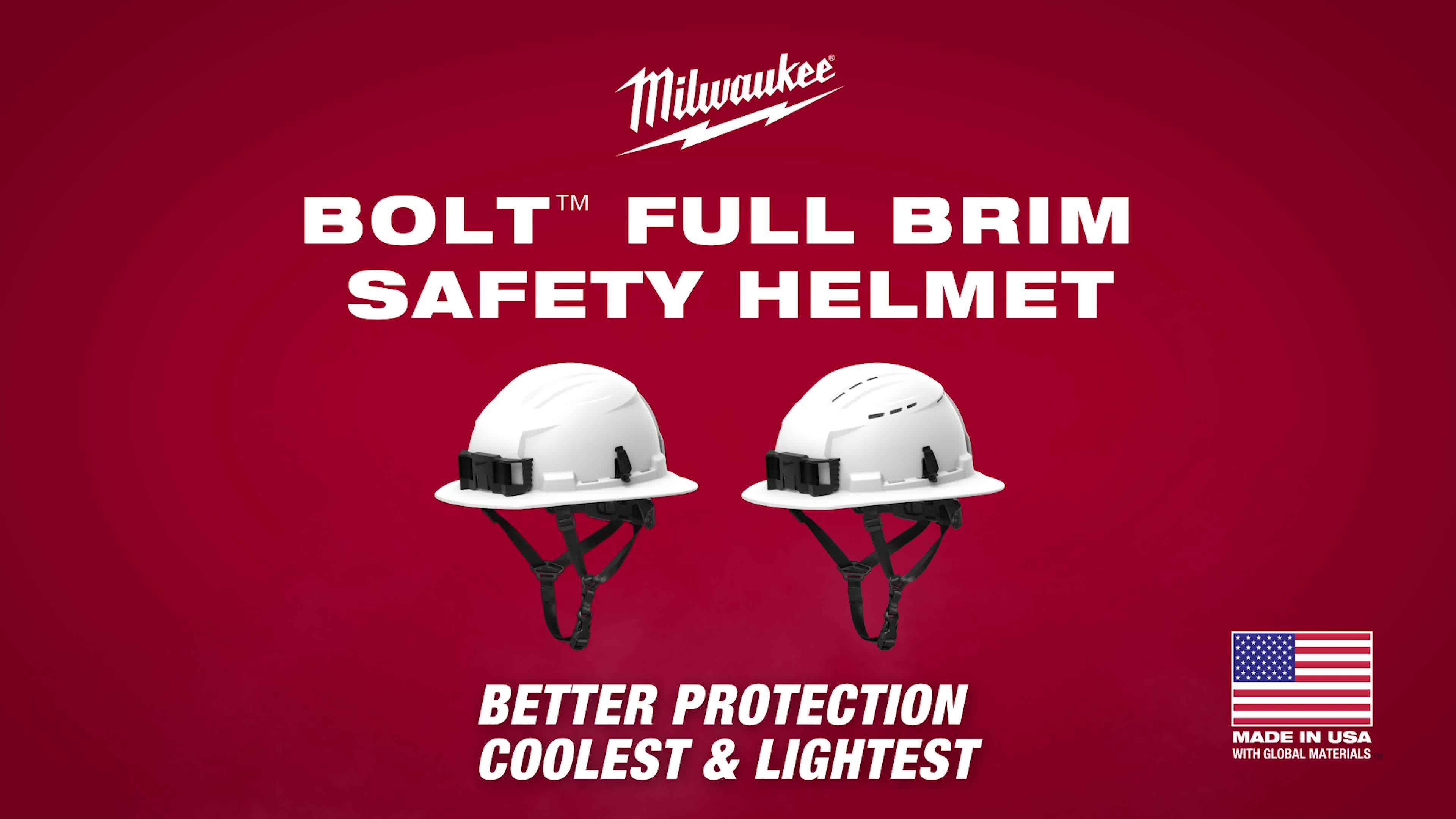 MILWAUKEE BOLT Full Brim Safety Helmet